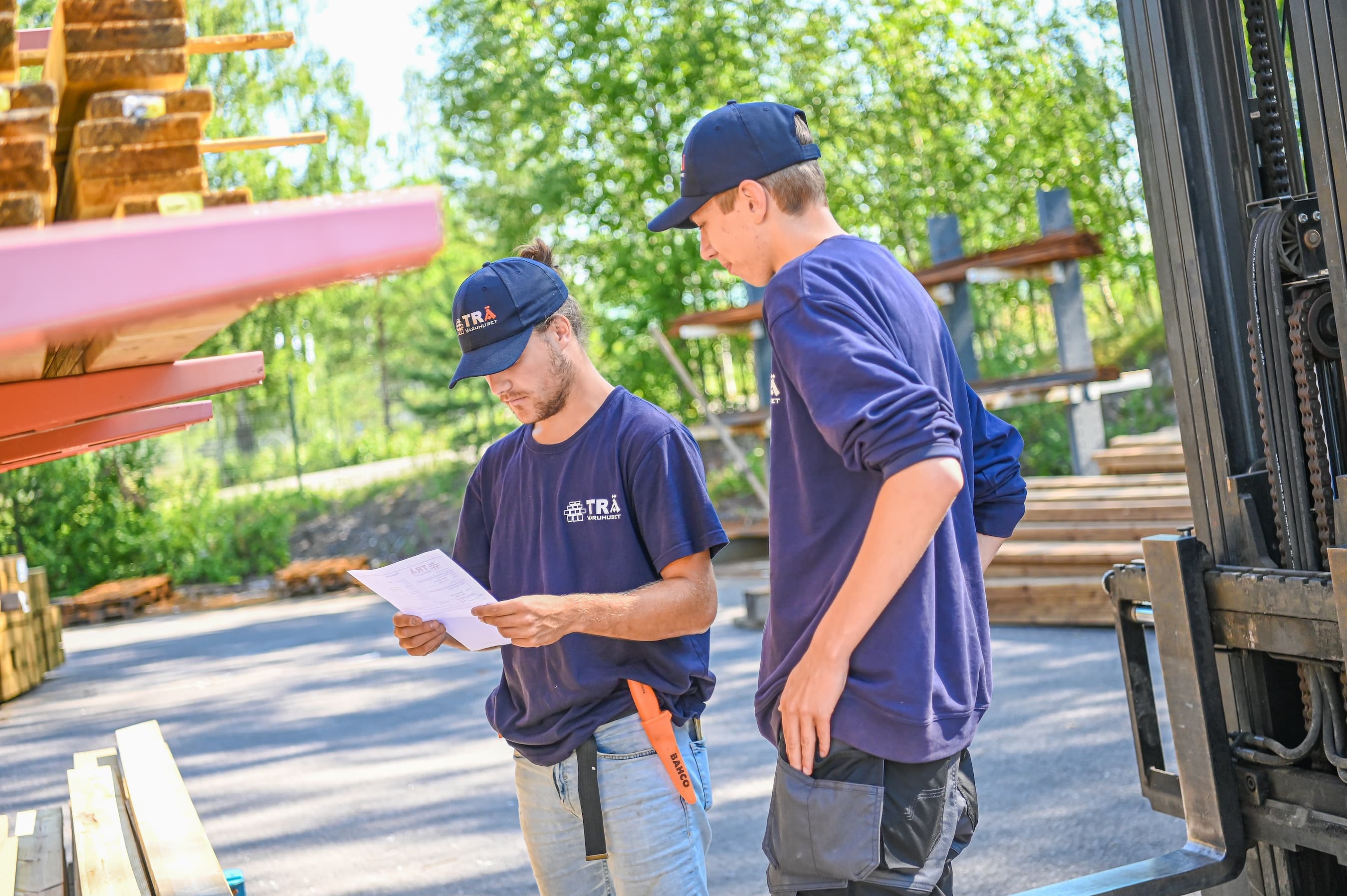 Two guys working on a project